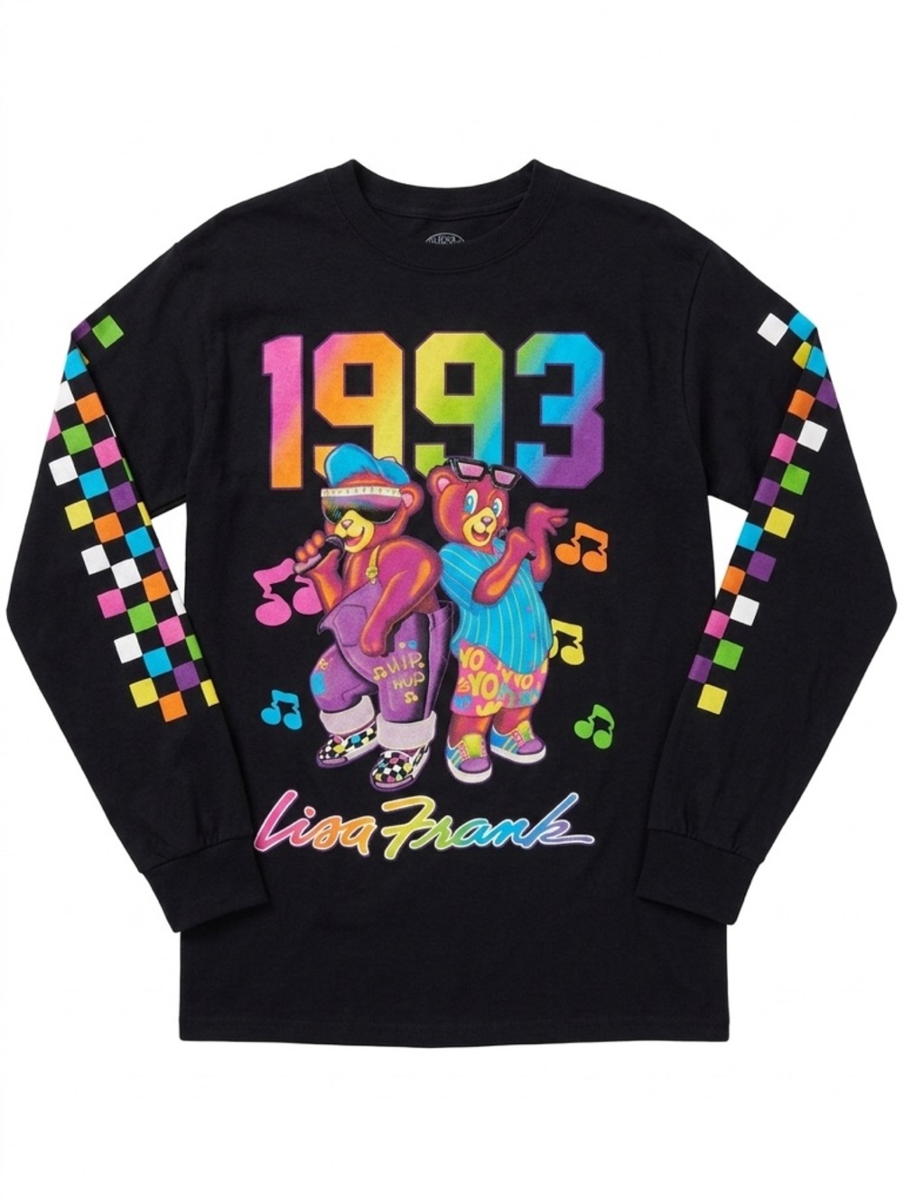 Lisa Frank 1993 Hip Hop Bears Long Sleeve Shirt - Black Small/ Unisex